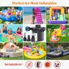 imagePULIDIKI Air Pump Electric Air Pump for Inflatables Air Mattress Pump Rechargeable Battery Air Pump with 3 Nozzles Inflator Deflator for Camping Air Mattress Beds Air Sofa Boat Pool Toys
