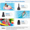 imagePULIDIKI Air Pump Electric Air Pump for Inflatables Air Mattress Pump with 3 Nozzles Inflator Deflator Quick Air Pump for Air Mattress Beds Pool Toys Raft Boat Swimming Rings AC 110V 130W