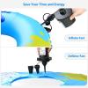 imagePULIDIKI Air Pump Electric Air Pump for Inflatables Air Mattress Pump with 3 Nozzles Inflator Deflator Quick Air Pump for Air Mattress Beds Pool Toys Raft Boat Swimming Rings AC 110V 130W