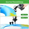 imagePULIDIKI Air Pump Electric Air Pump for Inflatables Air Mattress Pump with 3 Nozzles InflatorDeflator Portable Quick Air Pump for Camping Air Mattress Bed Air Sofa Pool Toys ACDC 50W