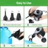 imagePULIDIKI Air Pump Electric Air Pump for Inflatables Air Mattress Pump with 3 Nozzles InflatorDeflator Portable Quick Air Pump for Camping Air Mattress Bed Air Sofa Pool Toys ACDC 50W