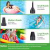 imagePULIDIKI Air Pump Electric Air Pump for Inflatables Air Mattress Pump with 3 Nozzles InflatorDeflator Portable Quick Air Pump for Camping Air Mattress Bed Air Sofa Pool Toys ACDC 50W