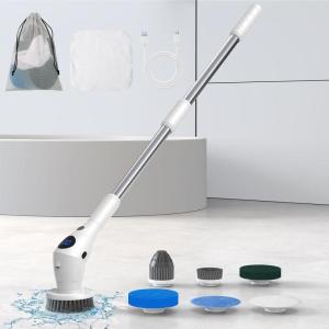 imageElectric Spin Scrubber Cordless Cleaning Brush Electric Scrub Brush with 7 Replaceable Brush Heads Power Scrubber Shower Scrubber with Long Handle for Cleaning Bathroom Tub Tile Floor