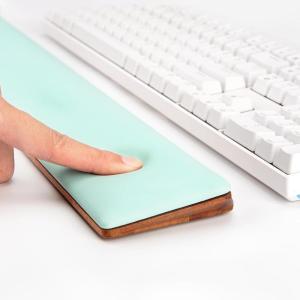 imageCOLORCORAL Keyboard Wrist Rest Ergonomic Keyboard Arm Rest for wrist with Memory Foam Durable Wooden Keyboard Wrist Support with AntiSlip Rubber Base for Typing Pain Relief Comfort for Office GamingGreen