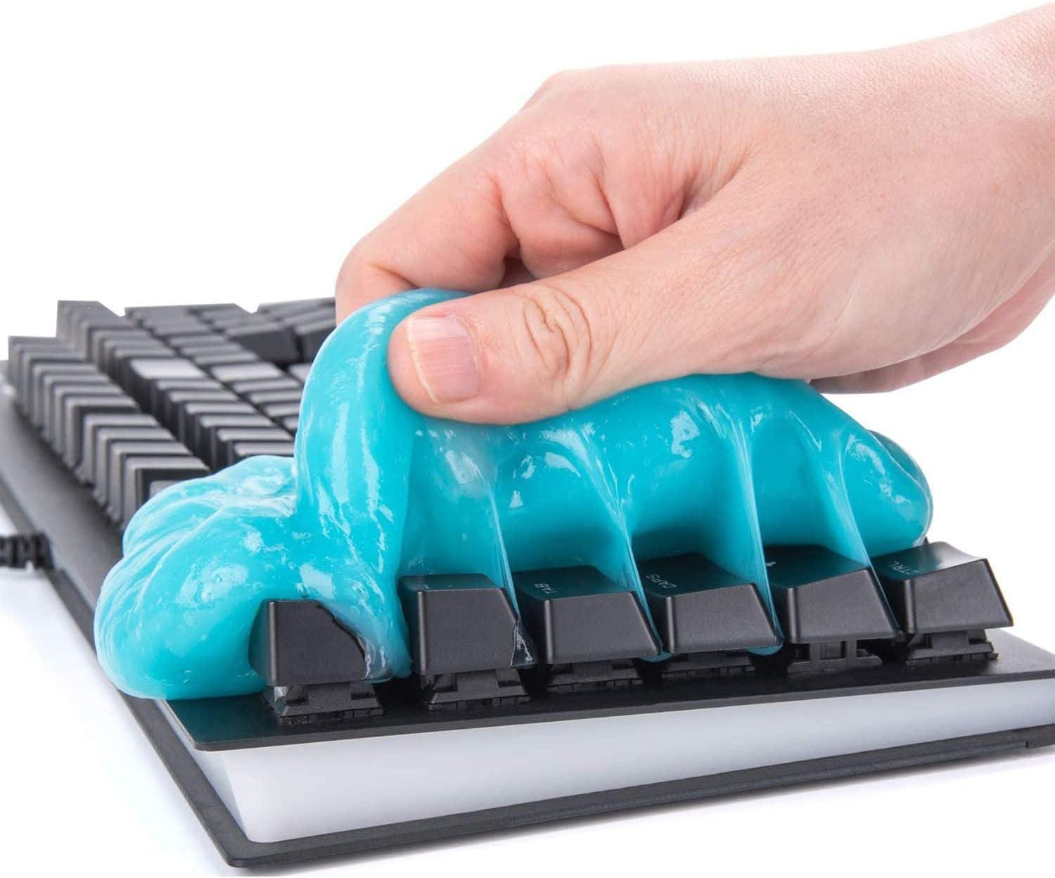 image4Pack ColorCoral Dust Cleaner Keyboard Cleaning Gel Universal Cleaning Gadget Slime for Car Cleaning and Computer Dusting 4PackBlue