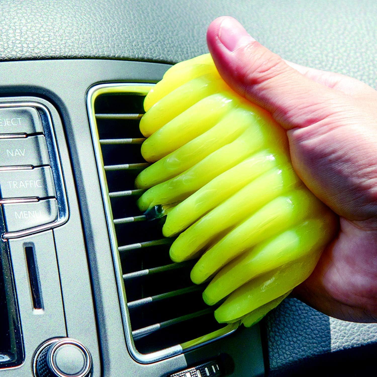 image4Pack ColorCoral Dust Cleaner Keyboard Cleaning Gel Universal Cleaning Gadget Slime for Car Cleaning and Computer Dusting 4PackYellow