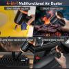 imageCOLORCORAL 12in1 Cordless Compressed Air Duster with 2Speeds 120000RPM LED Light Computer Vacuum Air Duster 2in1 Perfect for Deep Cleaning Keyboards PCs Cars and Electronics