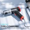 imageCOLORCORAL Mini Car Vacuum Cleaner 8000PA Keyboard Cleaner Cordless Rechargeable Handheld Vacuum with LED for Office Home Car CleaningRed