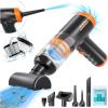 imageCOLORCORAL Handheld Vacuum Cordless Rechargeable 16000Pa High Power Car Vacuum Portable with Brushless Motor 4 in 1 Portable Vacuum Cleaner with Cleaning Gel for Home Car and OfficeVCM009B