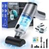 imageCOLORCORAL Portable Car Vacuum Cordless Handheld Vacuum Cleaner with 2Pack Cleaning Gel Air Duster Computer Vacuum Cordless Rechargeable for Car Interior Keyboard Cleaner Home Cleaning