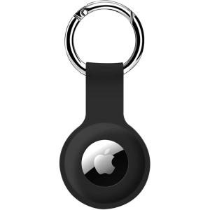 imageCOLORCORAL AirTag Holder 4 Pack AirTag Case with Keychain Silicone Air Tag Cover Key Finder Tracker MultiColor Protective Sleeve for Pet Tracking Kids BagsLuggageBlack