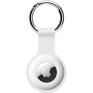 imageCOLORCORAL AirTag Holder 4 Pack AirTag Case with Keychain Silicone Air Tag Cover Key Finder Tracker MultiColor Protective Sleeve for Pet Tracking Kids BagsLuggageWhite