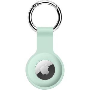 imageCOLORCORAL AirTag Holder 4 Pack AirTag Case with Keychain Silicone Air Tag Cover Key Finder Tracker MultiColor Protective Sleeve for Pet Tracking Kids BagsLuggageGreen