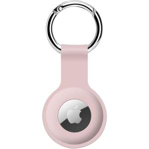 imageCOLORCORAL AirTag Holder 4 Pack AirTag Case with Keychain Silicone Air Tag Cover Key Finder Tracker MultiColor Protective Sleeve for Pet Tracking Kids BagsLuggagepink