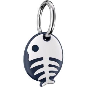 imageCOLORCORAL AirTag Keychain AntiScratch AirTag Holder Compatible with Aapple AirTag Waterproof 2024 Newest Air Tag Case Black FishboneNavy