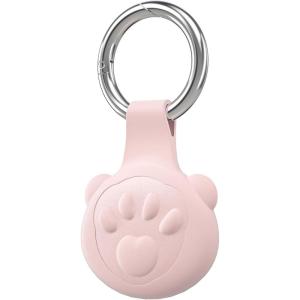 imageCOLORCORAL AirTag Keychain AntiScratch AirTag Holder Compatible with Aapple AirTag Waterproof 2024 Newest Air Tag Case Black FishbonePink