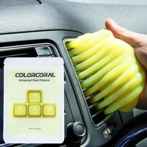 imageCOLORCORAL Dust Cleaner Keyboard Cleaning Gel Universal Cleaning Gadget Slime for Car Cleaning and Computer Dusting 1PackYellow