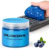 imageCOLORCORAL Universal Cleaning Gel for Office Products CleaningKeyboard Cleaner Dust Cleaning Gel for Car Interior CleaningCar Putty Reusable Slime goo Magic Cleaning Putty for Vehicle VentsLaptopNavy Blue