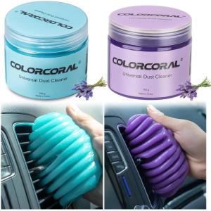 imageCOLORCORAL 2Piece Lavender Scented Car Cleaning Gel for Keyboards