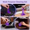 imageCar Cleaning Gel Reusable 2Pack  Lavender Scent Dust Cleaning Putty Keyboard Slime for Car Interior Air Vent Cleaner Auto Detailing Tools Accessories Dust Remover Gifts for Men Women200gPurplePurple